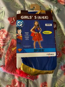 DC Supergirl Girl Costume Size S (6/6X)