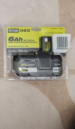 New- RYOBI 18V ONE+ 6Ah HIGH PERFORMANCE Lithium-Ion Battery