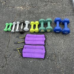 dumbbells and weights