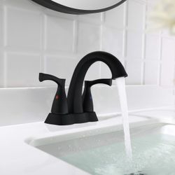 Centerset 2-handle Bathroom Faucet with Drain Assembly $35