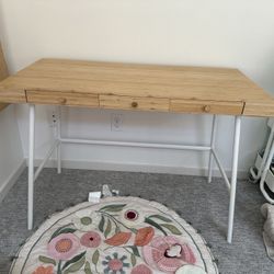 Bamboo and Metal Desk