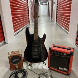 Aria Pro II Magna Series - Black Electric Guitar