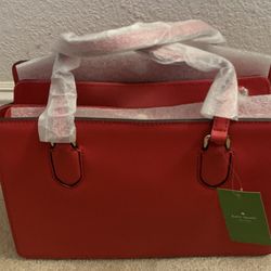 KATE SPADE Laurel Way Reese Satchel Crossbody HotChili (611) Red WKRU5392 Purse  Cash only  