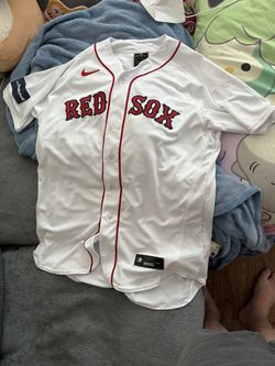 Men's Boston Red Sox Nike White Home Elite Custom Patch Jersey