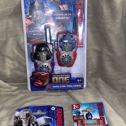 Transformers Walkie-Talkies($12), And Action Figures($5)