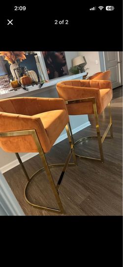 Orange Bar Stools & Dinning Chairs