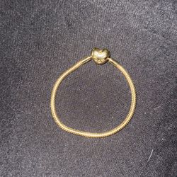 Bracelet 14k Gold Plated Pandora Heart Clasps 