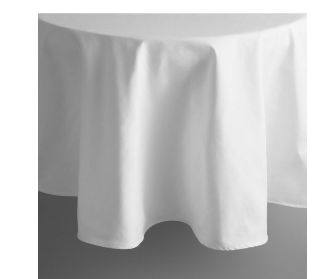 Linen White (90” Round) Tablecloths (Have 10 Units Sold Separately Or Discount For Bundle)