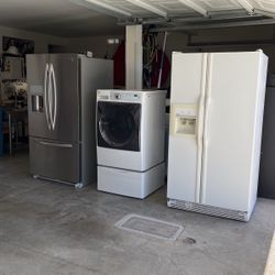 3 Appliances-2 Refrigerators And 1 Gas Dryer