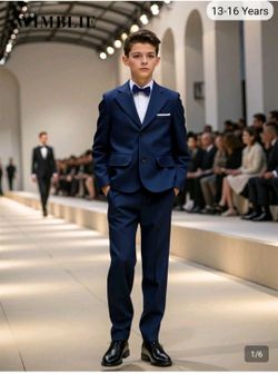 Boys Navy Blue Suit