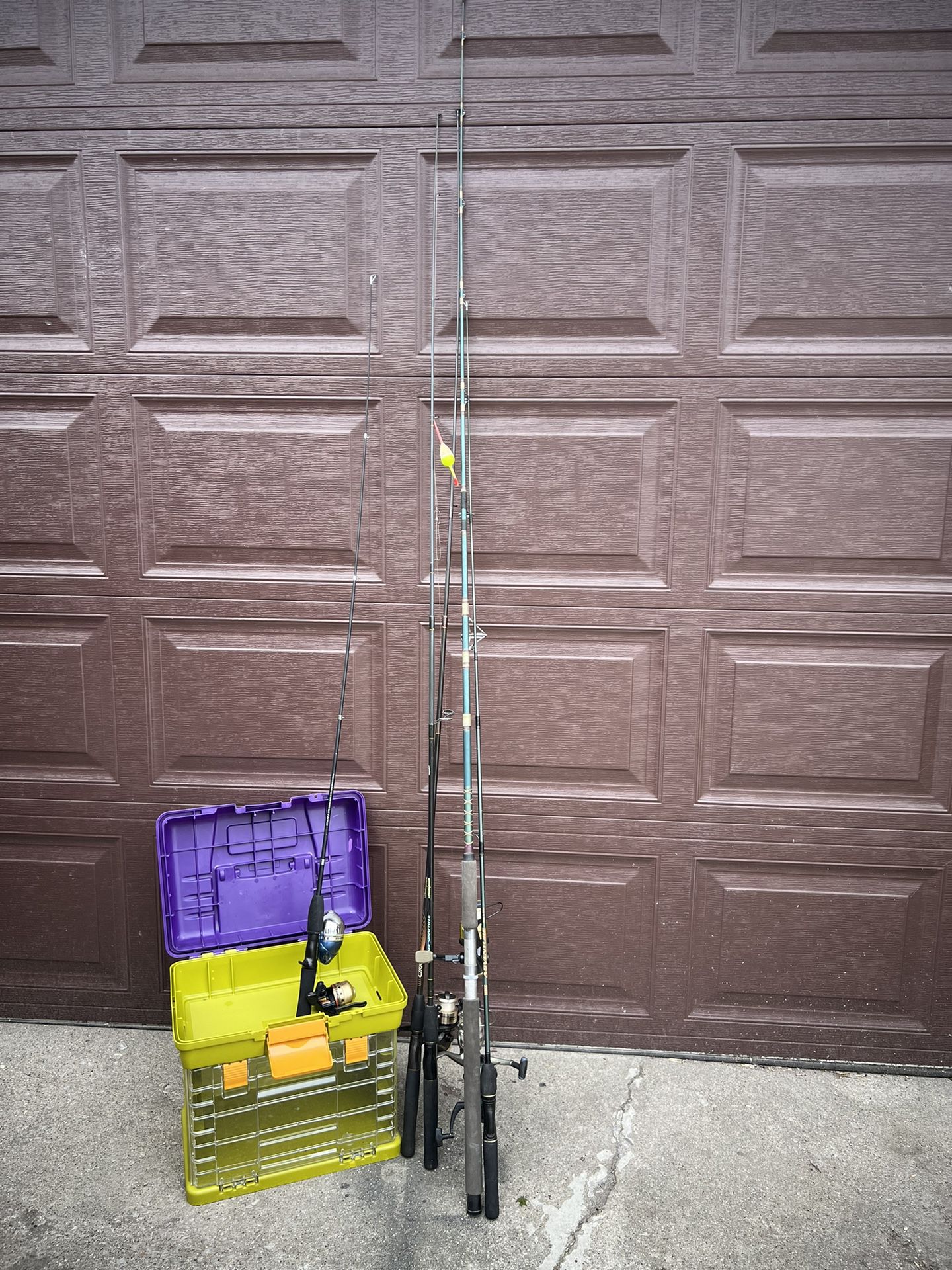 Fishing Rods Reels And Box