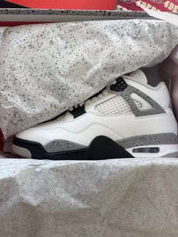 white cement jordan 4 size 9