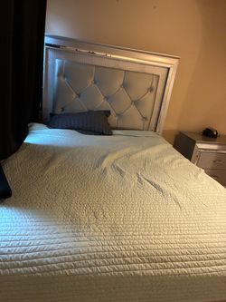 $280  Queen bed frame, mattress and night stand