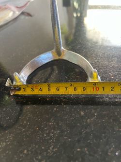 VTG PewterMetal Stand Designed to hold decorative plate/ book/ recipe card.see pic for size
