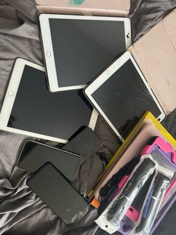iPads, cases, screen protectors, phones