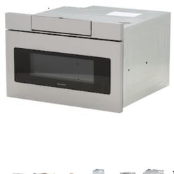Sharp 1.2 cu. ft. 24 in. Microwave Drawer with Concealed Controls, Built-In Stainless Steel with Sensor Cooking