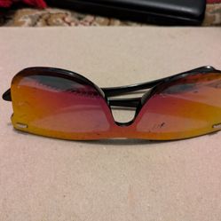 Black Frame Sunglasses with Purple Lenses