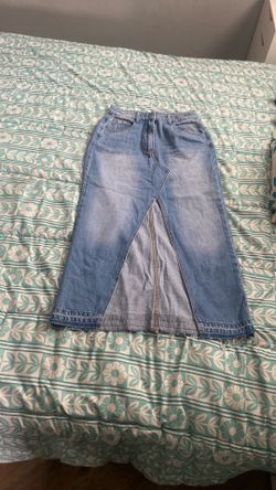 Long Jeans Skirt Size Small !! Falda Larga De Mesclilla Medida Chica