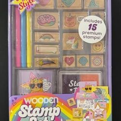 NEW and SEALED Wooden Stamp Set just $5 