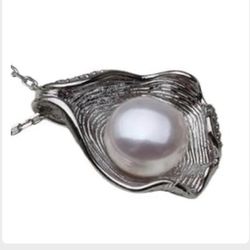 925 Sterling, Silver White Pearl  Pendant [PEN11]