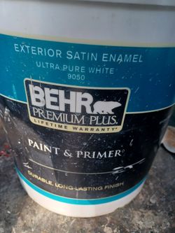 5 gallons exterior satin gray paint