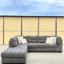 Ashley’s Furniture 2 Piece Gray L Sectional 