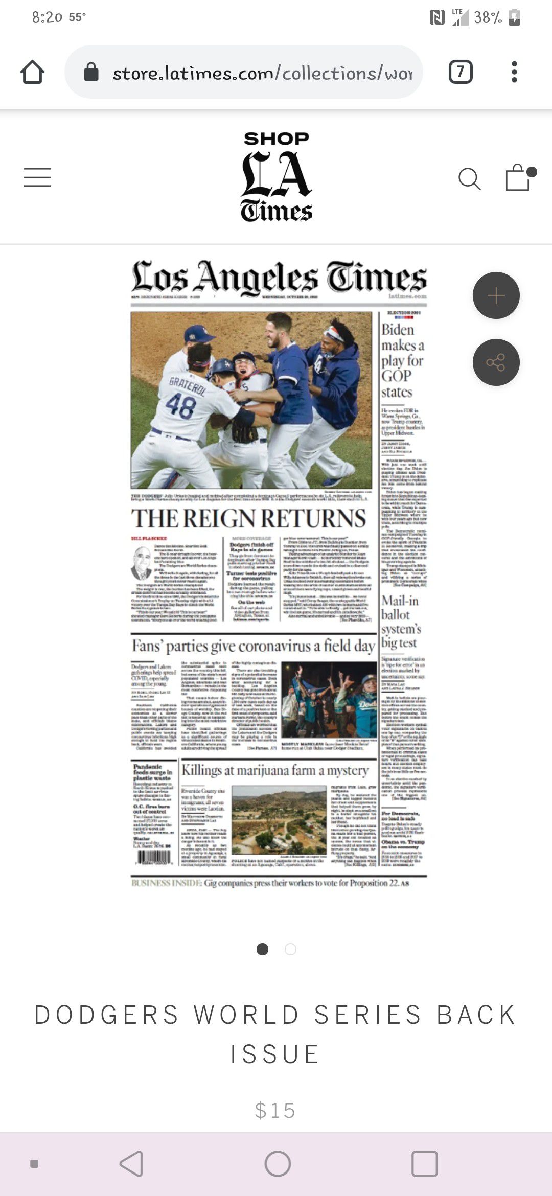 Los Angeles times Dodgers