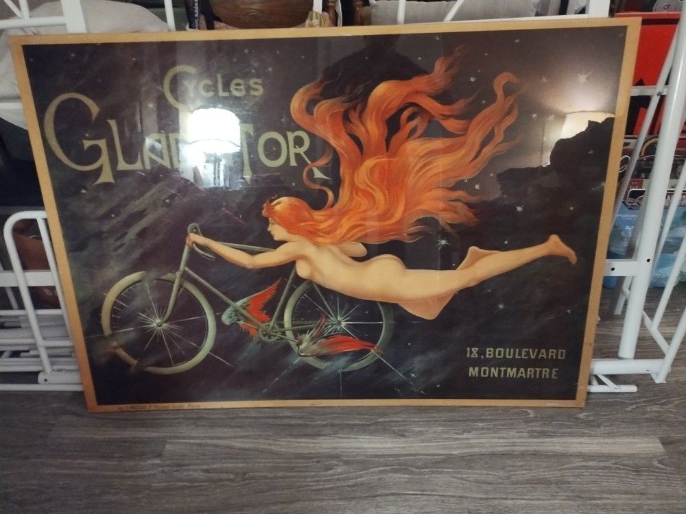 Gladiator Cycles Nude Woman Print