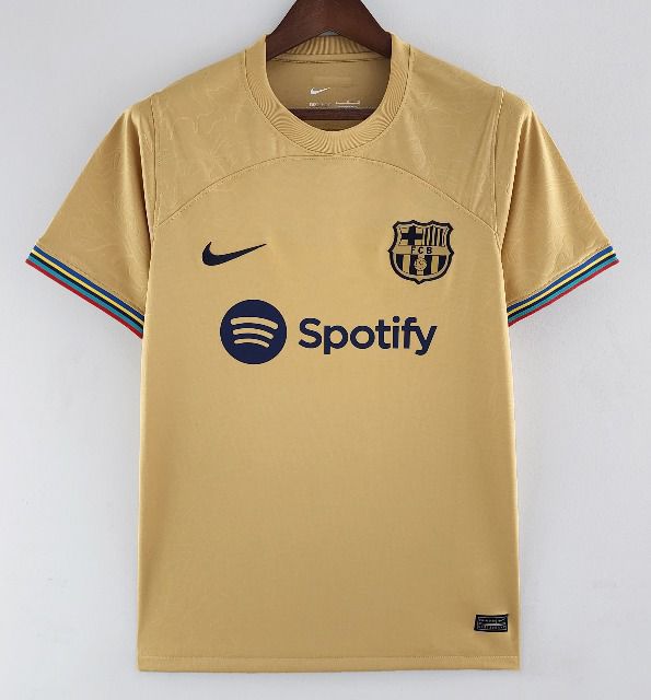 Barcelona Away GOLD Soccer Jersey