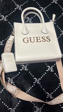 Guess Crème and Gold Tote