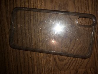 iPhone X max glitter case barely used