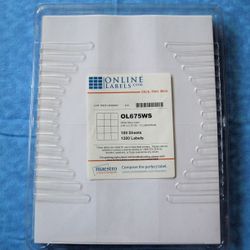 White Gloss 2.83 x 2.75 Inch Labels for Laser Printers 100 Sheets 1200 Labels