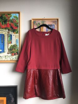 Sea-New York - Red polyurethane skirt dress (size 0)
