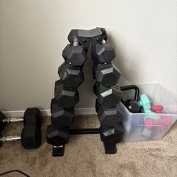 Dumbbells With Rack 