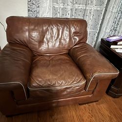 Leather Couch Set – Sofa, Loveseat & Chair