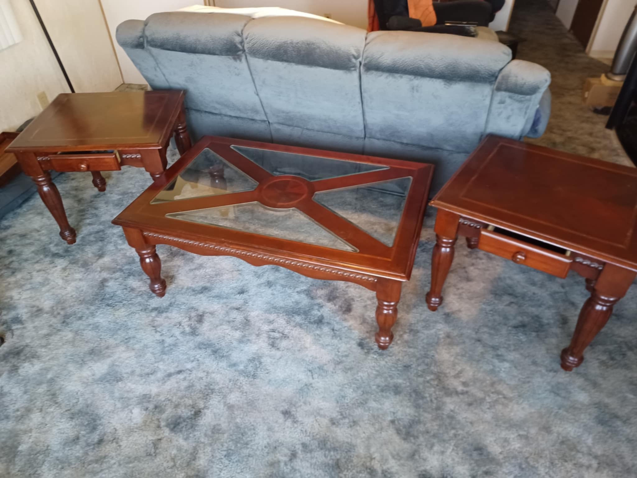 2 Side Tables W/ End Table To Match