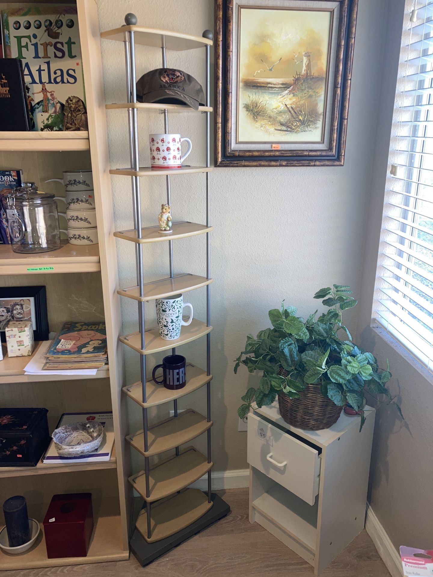 Cute Corner Curio Shelf DVDs CDs Knickknacks Shelves Decor