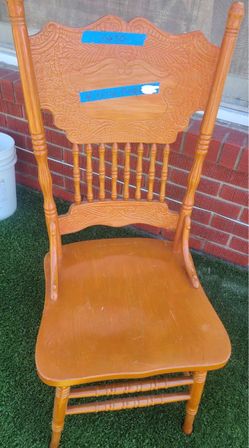 4 Vintage Wood Dining Chairs