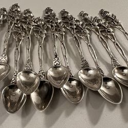 12 silver spoons