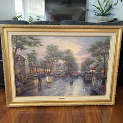 Thomas Kinkade “Carmel, Sunset on Ocean Avenue”- Limited Edition Canvas 70/900 P/P 28”X 42”