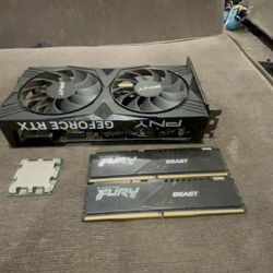 Pny GeForce 4060, AMD RYZEN 7 7700X 2x Kingston Fury 8gb DDR5