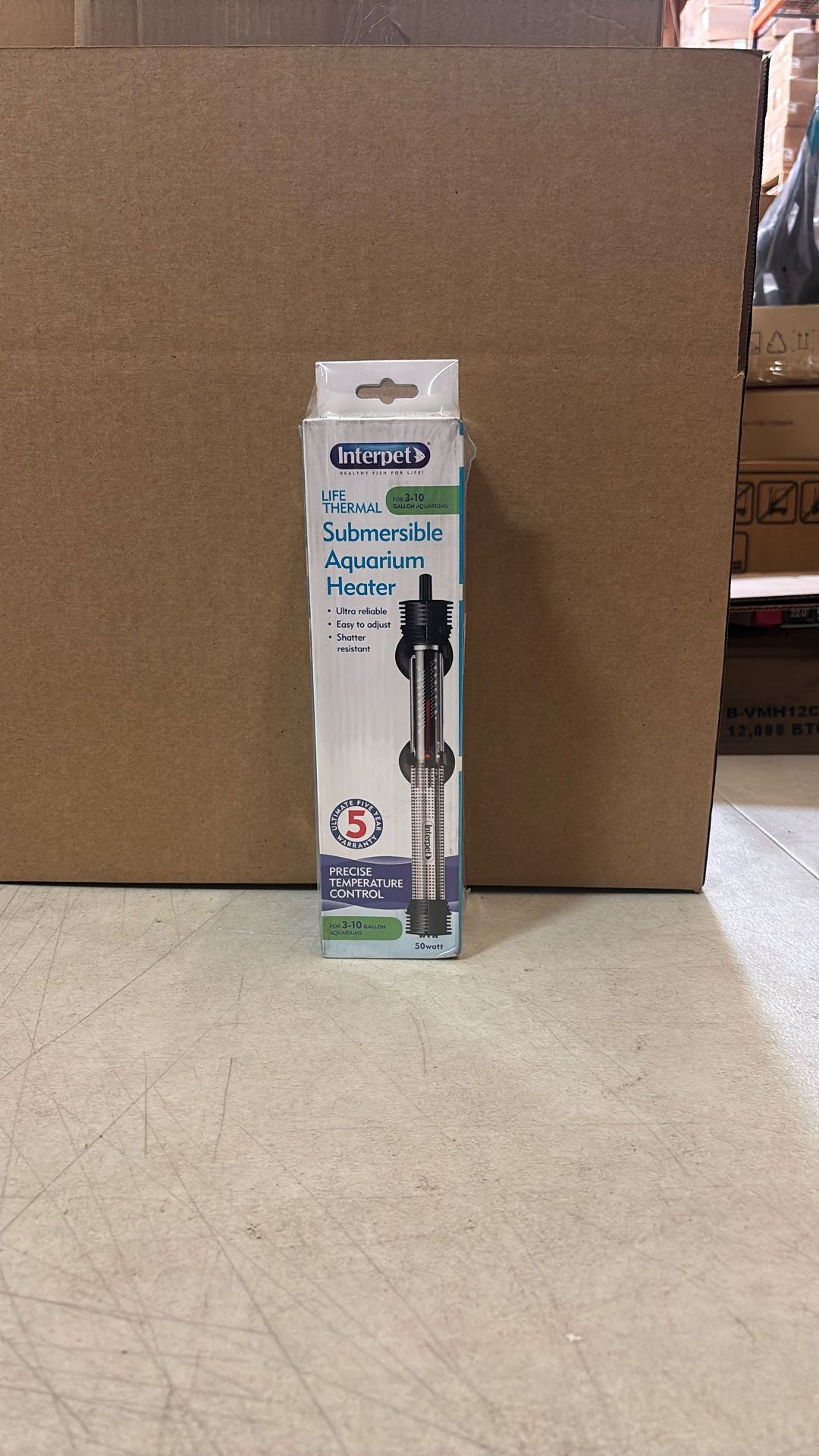 INTERPET SUBMURISBLE AQUARIUM HEATER. 3 - 10 Gallons. 2 Pack.
