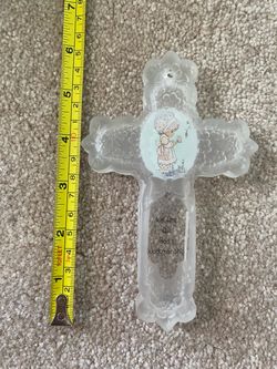 Precious Moments Frosted Glass Wall Cross