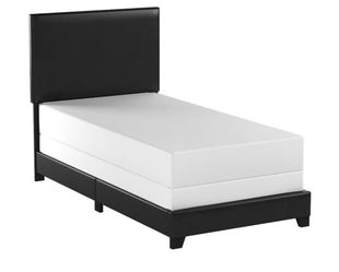 Leather Black twin bed frame