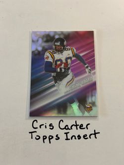 Cris Carter Minnesota Vikings Hall of Fame WR Topps Short Print Insert Card.