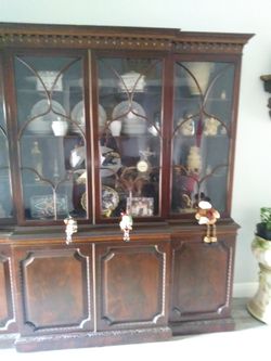 Chippendale Dinning Chairs & Large Bookcase