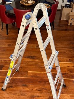 5 in 1 Multi-Position Aluminum Ladder - 13 ft - 300 lb