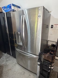 LG Stainless Steel French 3-Door Refrigerator (Works Perfectly)