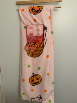 Pink Halloween Strawberry Shortcake Blanket