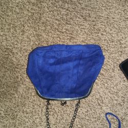 Blue suede purse

